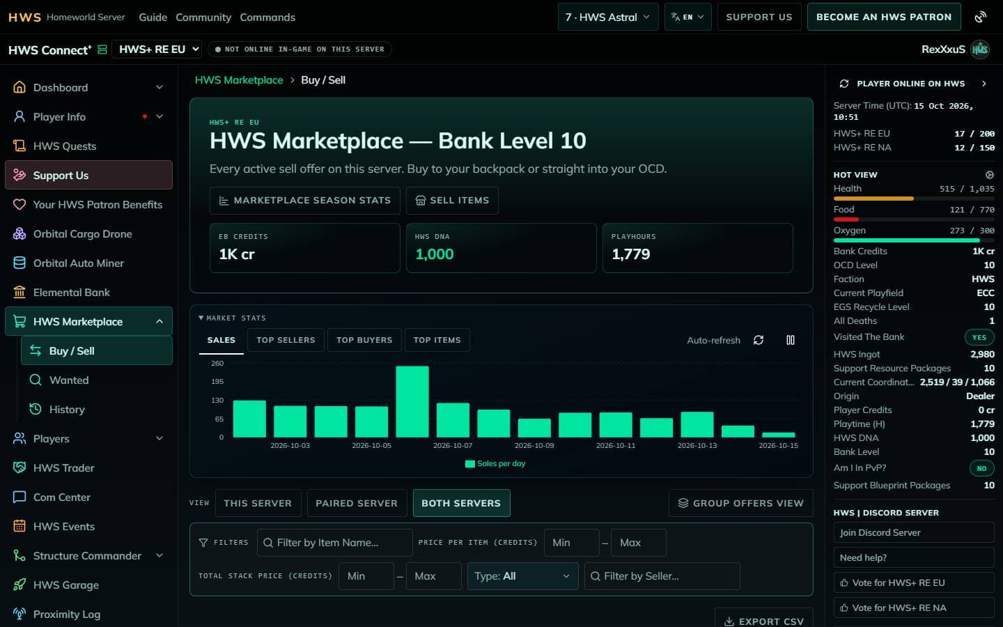 HWS Marketplace on HWS Connect