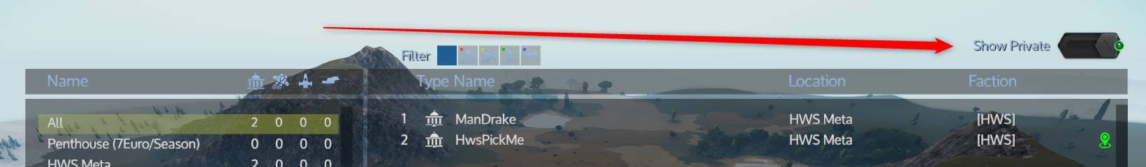 Private Toggle Example