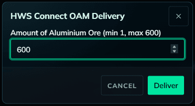 OAM delivery dialog