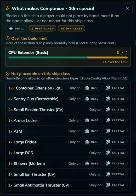 What makes a ship special
