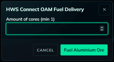 OAM fuel dialog