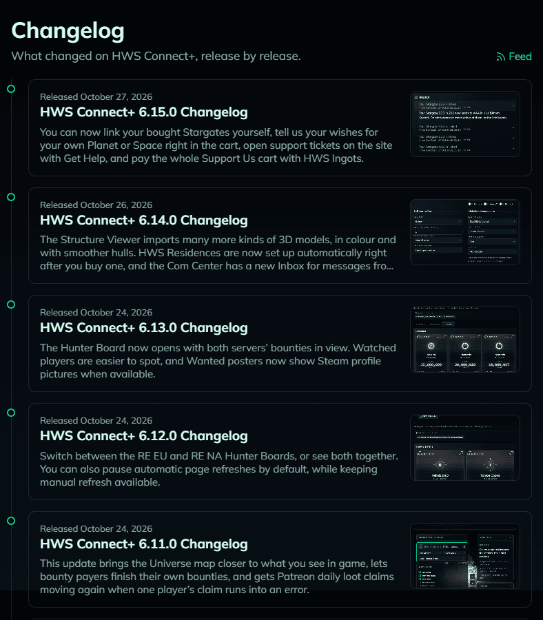 Every release at /changelog