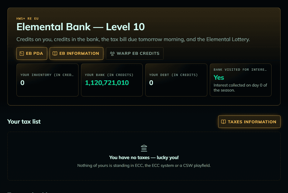 Elemental Bank on HWS Connect