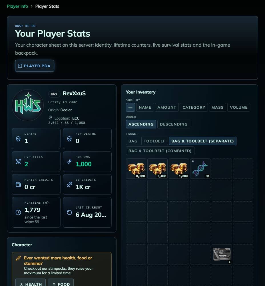 Your Player Stats