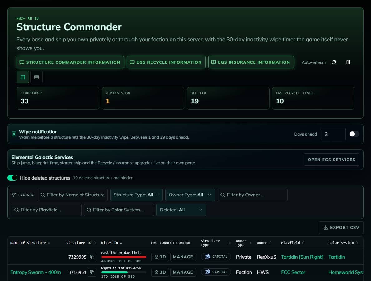Structure Commander