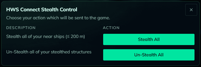 Stealth Control