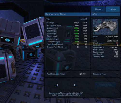 Put Blueprint Ingots to OCD after season package artwork